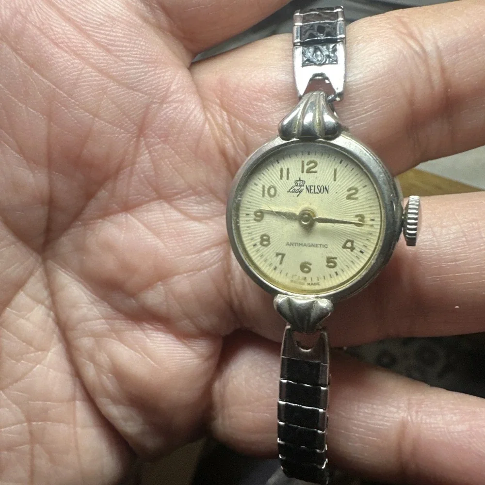 Working Lady Nelson Swiss Made Manual Wind 20mm New Strap Women Watch 6.5